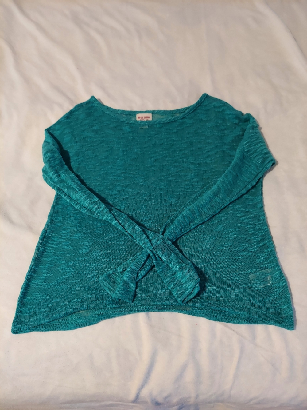 Mossimo Supply Co. Teal Open-Knit Top